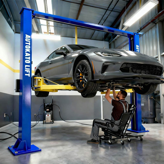 This 2 post car lift makes it easy to access undercar components