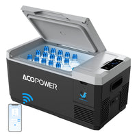 LionCooler Mini Solar Powered Car Fridge Freezer, 19 Quarts