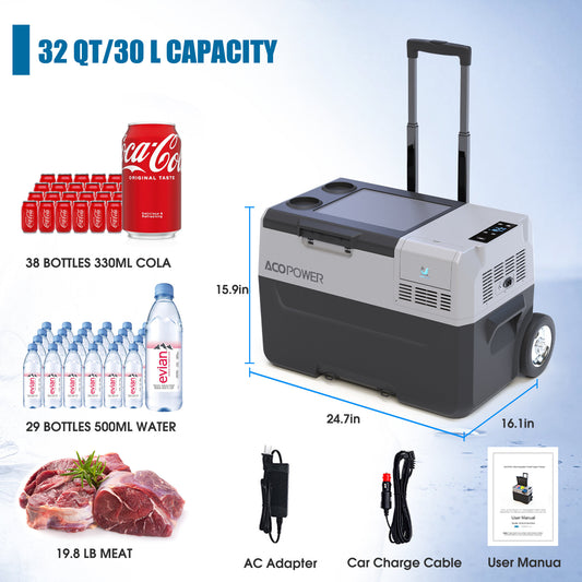 LionCooler Pro Portable Solar Fridge Freezer, 32 Quarts