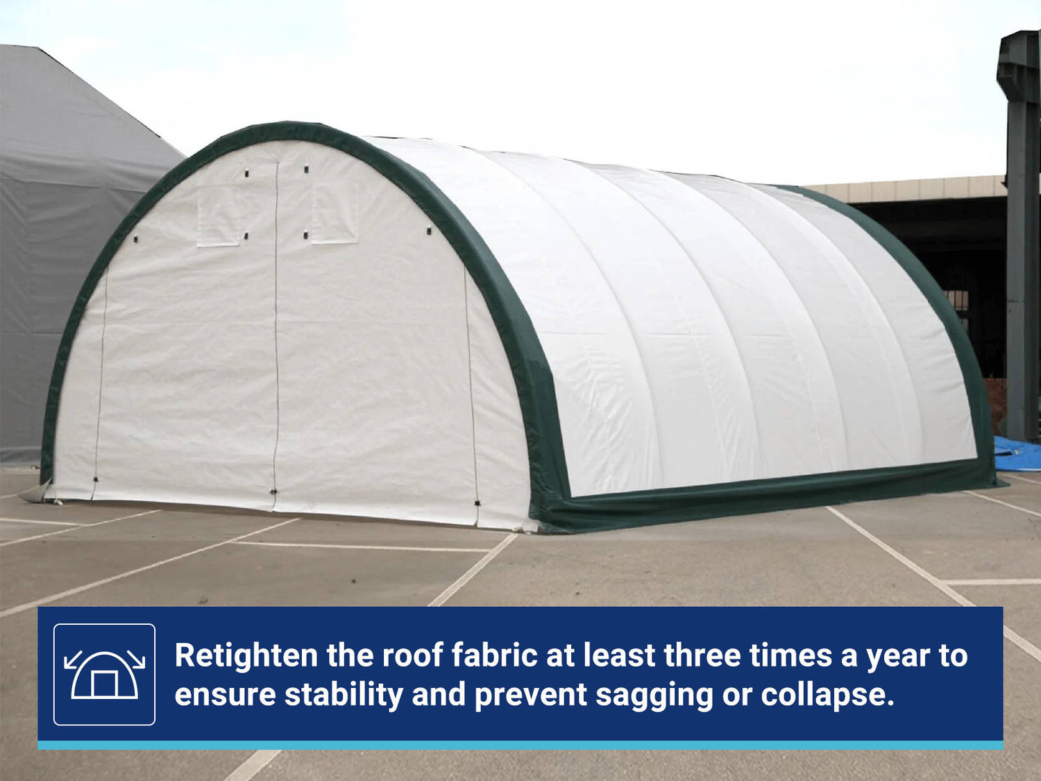 Maintenance tip for storage shelters