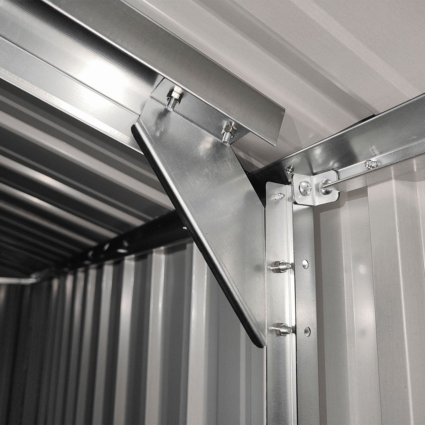 8x12 Ft Metal Storage Shed with Double Hinged Doors