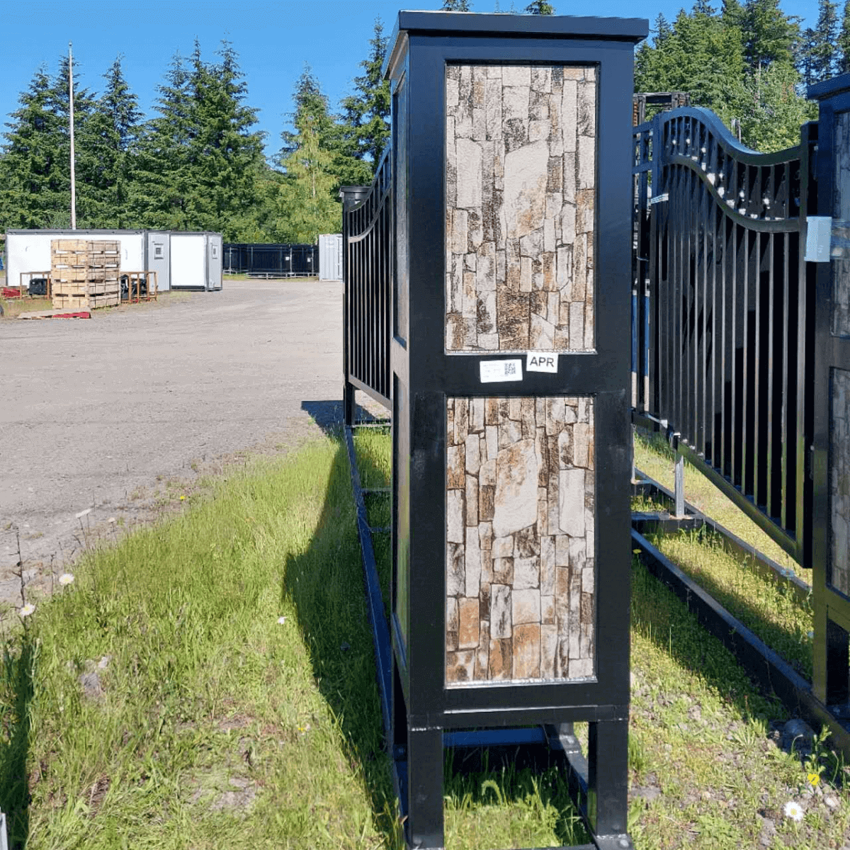 Ornamental posts for 20 ft farm driveway gate#Style_Double Arc