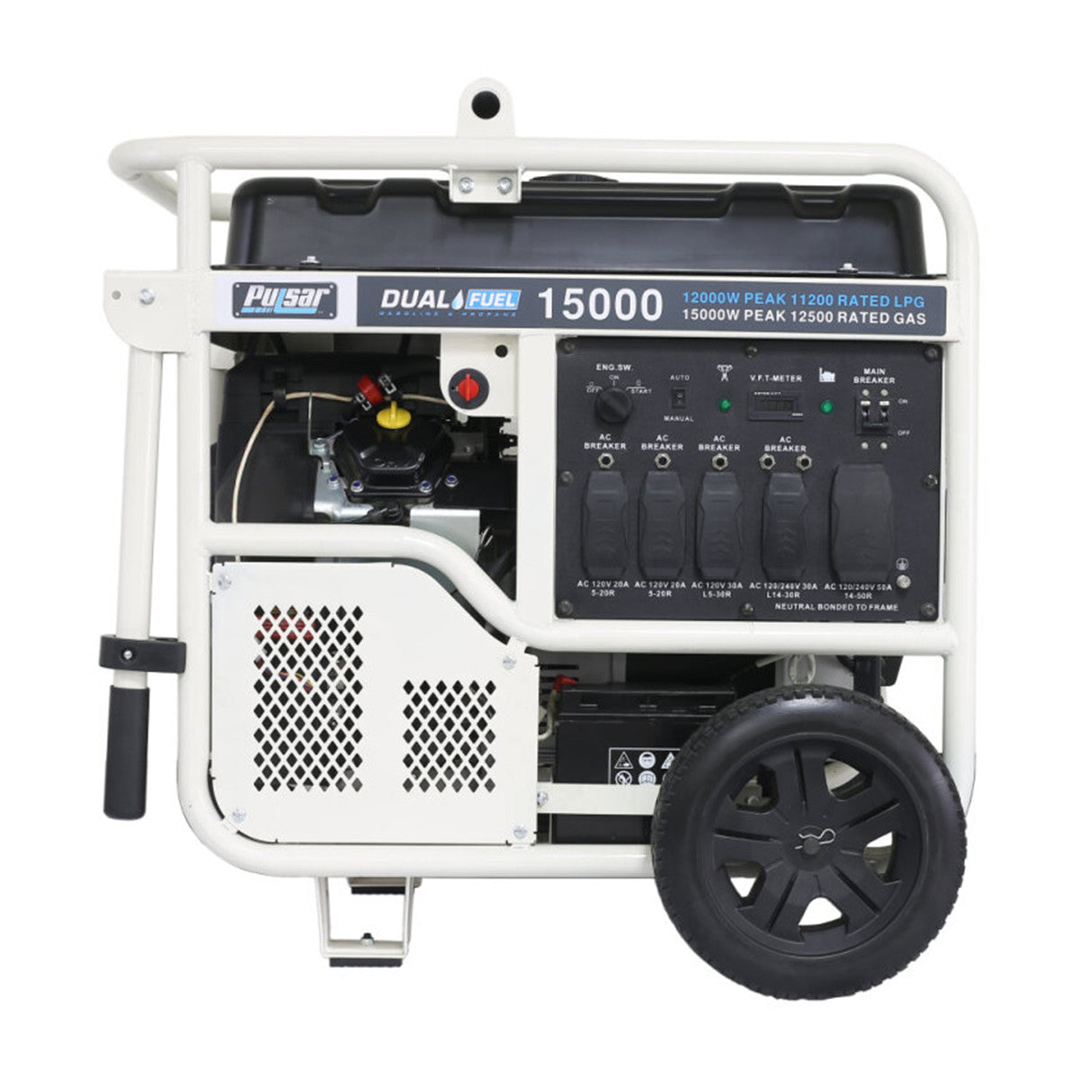 15,000 Watt Dual Fuel Portable Generator – 713cc V-Twin Engine, Electric Start