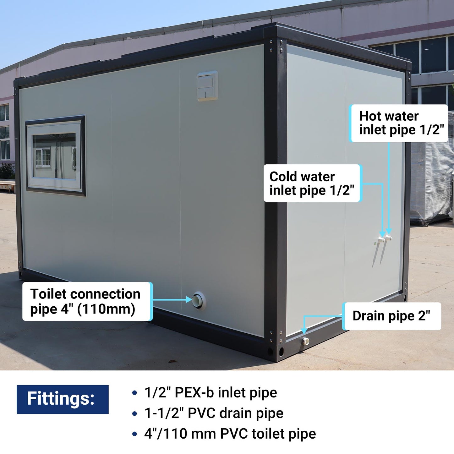 Pipe data-13ft Portable office