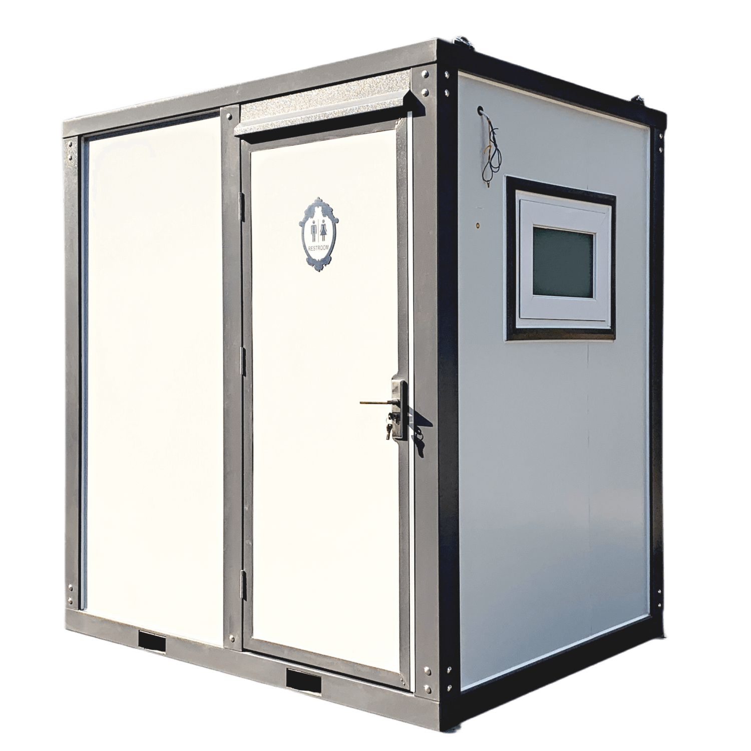 Bastone Portable Toilet with Shower Curtain Style