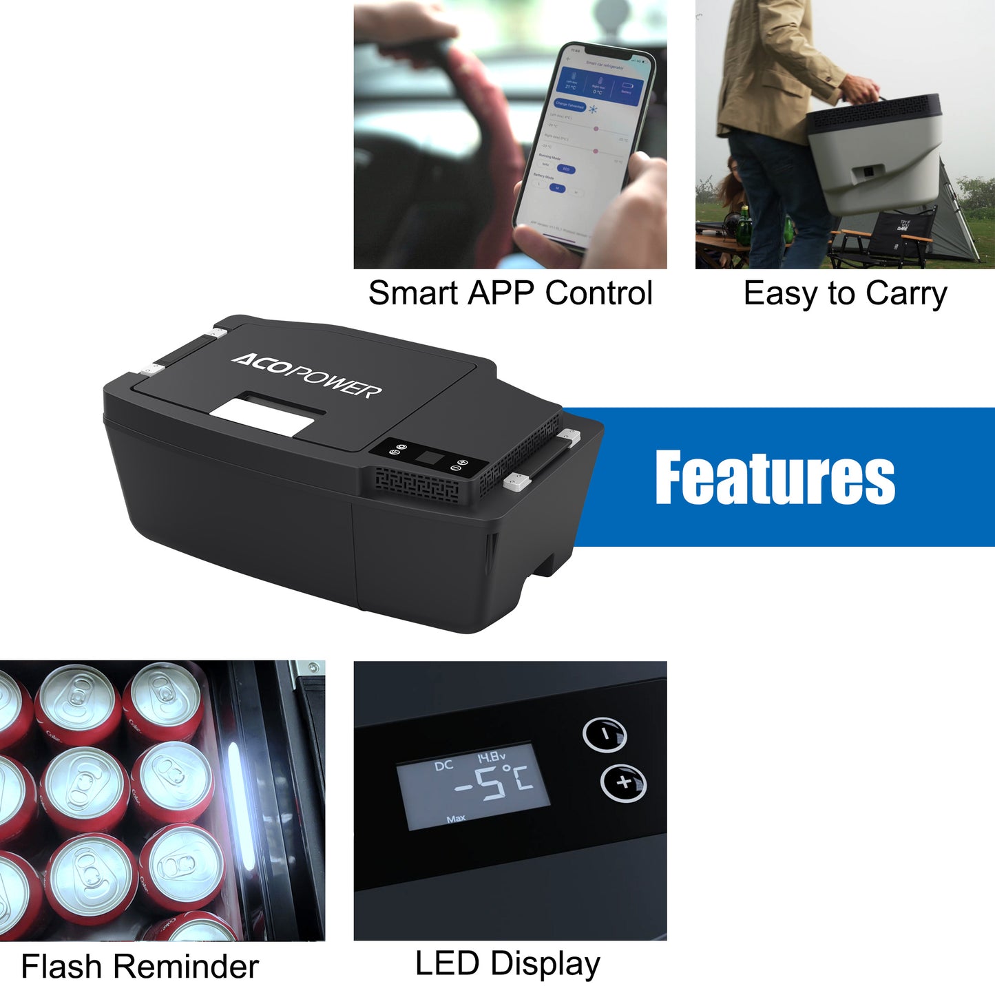 Portable freezer specially designed for Tesla Model 3