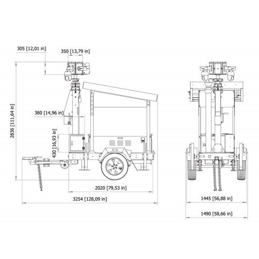 870W Solar Surveillance Trailer