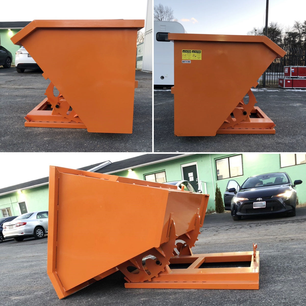 Greatbear Self Dumping Hopper - 1.5 Cubic Yard#color_orange