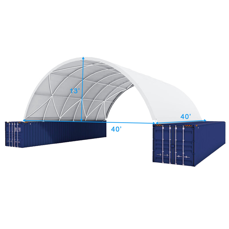 Shipping Container Canopy Shelter 40'x40'x13' Dimension