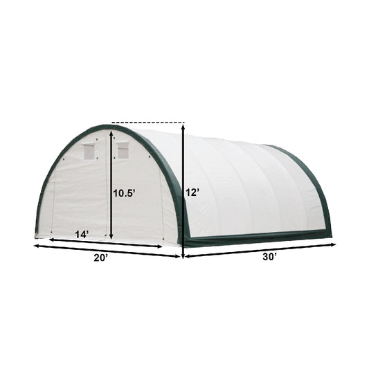 W20'xL30'xH12' Reinforced Single Truss Storage Shelter