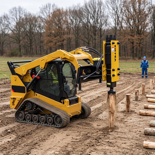 Skid steer post driver