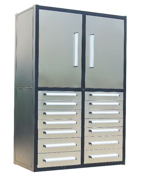 H4ft- 14 Drawers - 2 Cabinet Stainless Steel Cabinet