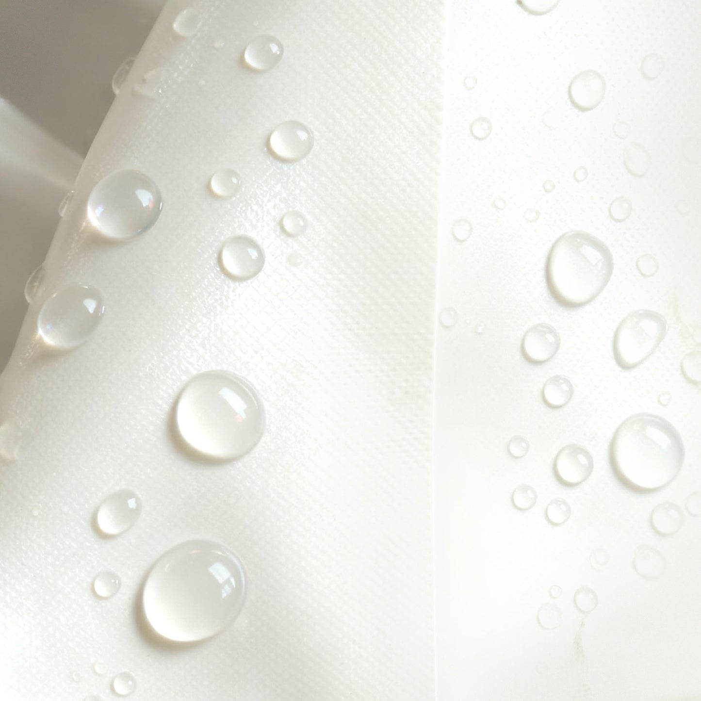 The fabric of the storage shelter is waterproof