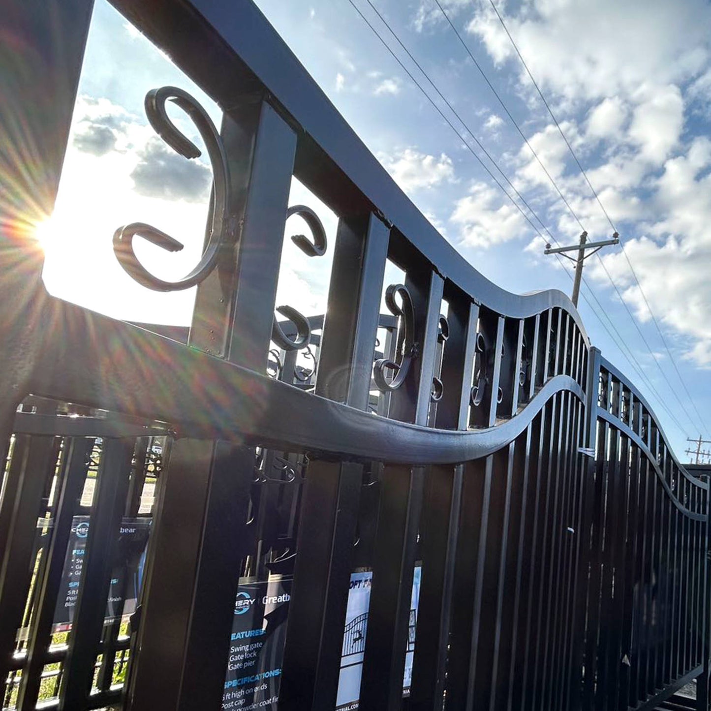 Welded solid scrollwork for durability