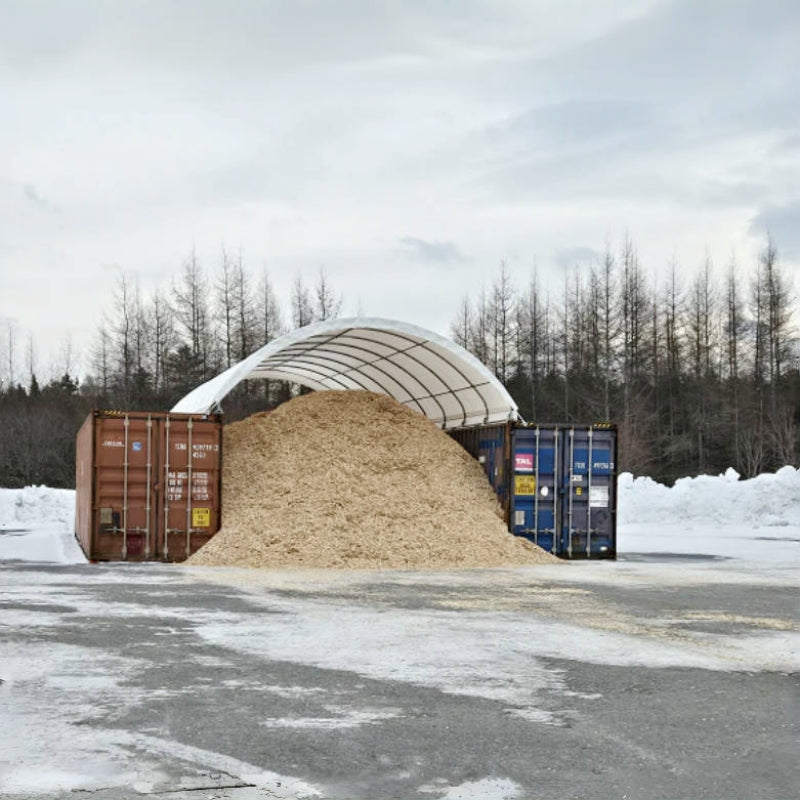 20'x40' Shipping Container Canopy Shelter Scene