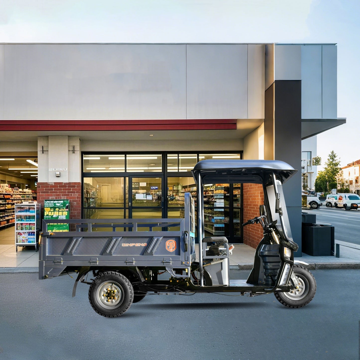 Electric Cargo Tricycle with Canopy 1760lb Load Capacity, 60V 1500W Motor