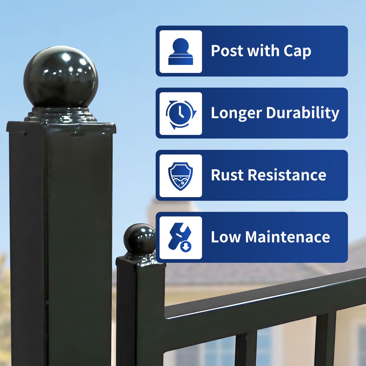 gate post with cap