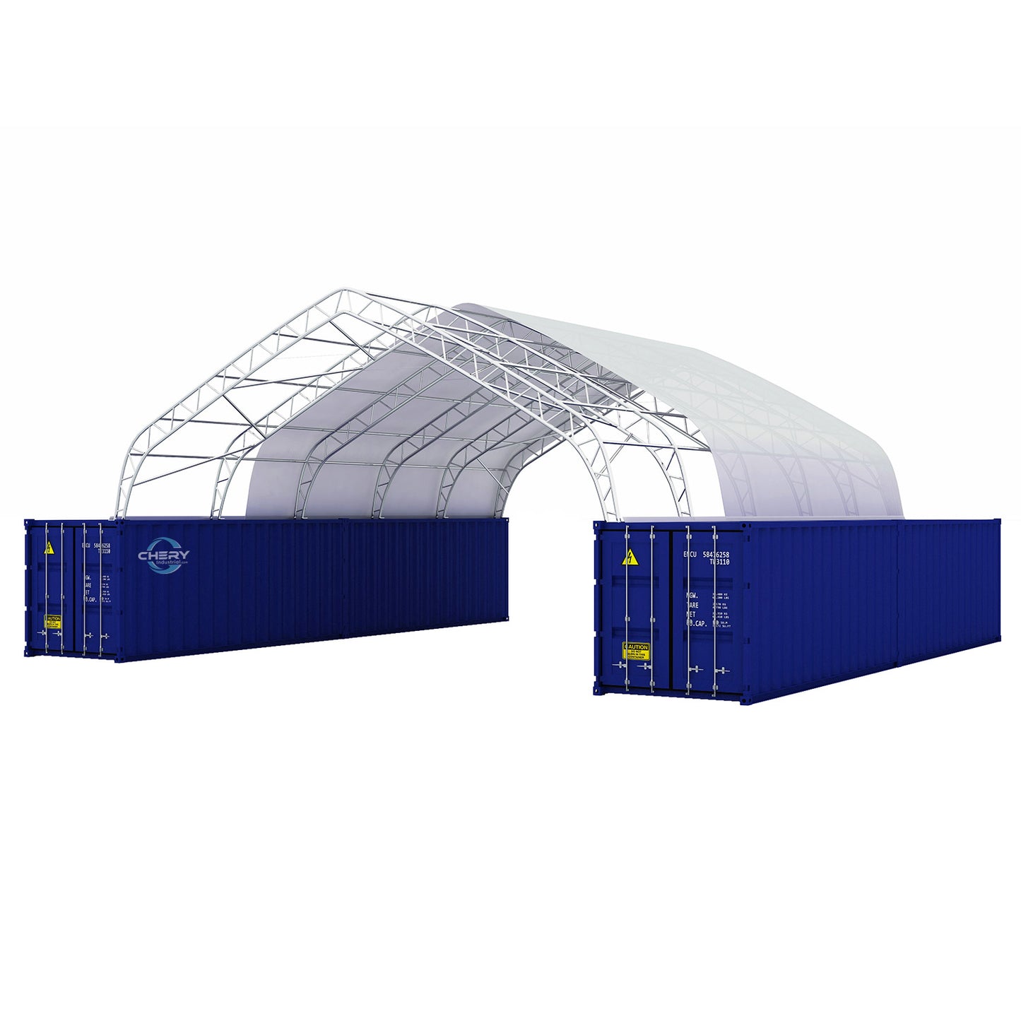 40'x40'x15' Double Truss Peak Container Canopy Shelter-Frame