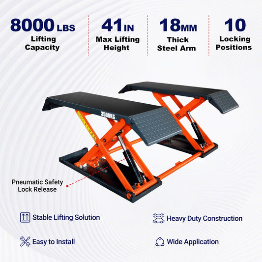 Key features of Katool KT-X80 8,000 lbs mid rise scissor lift