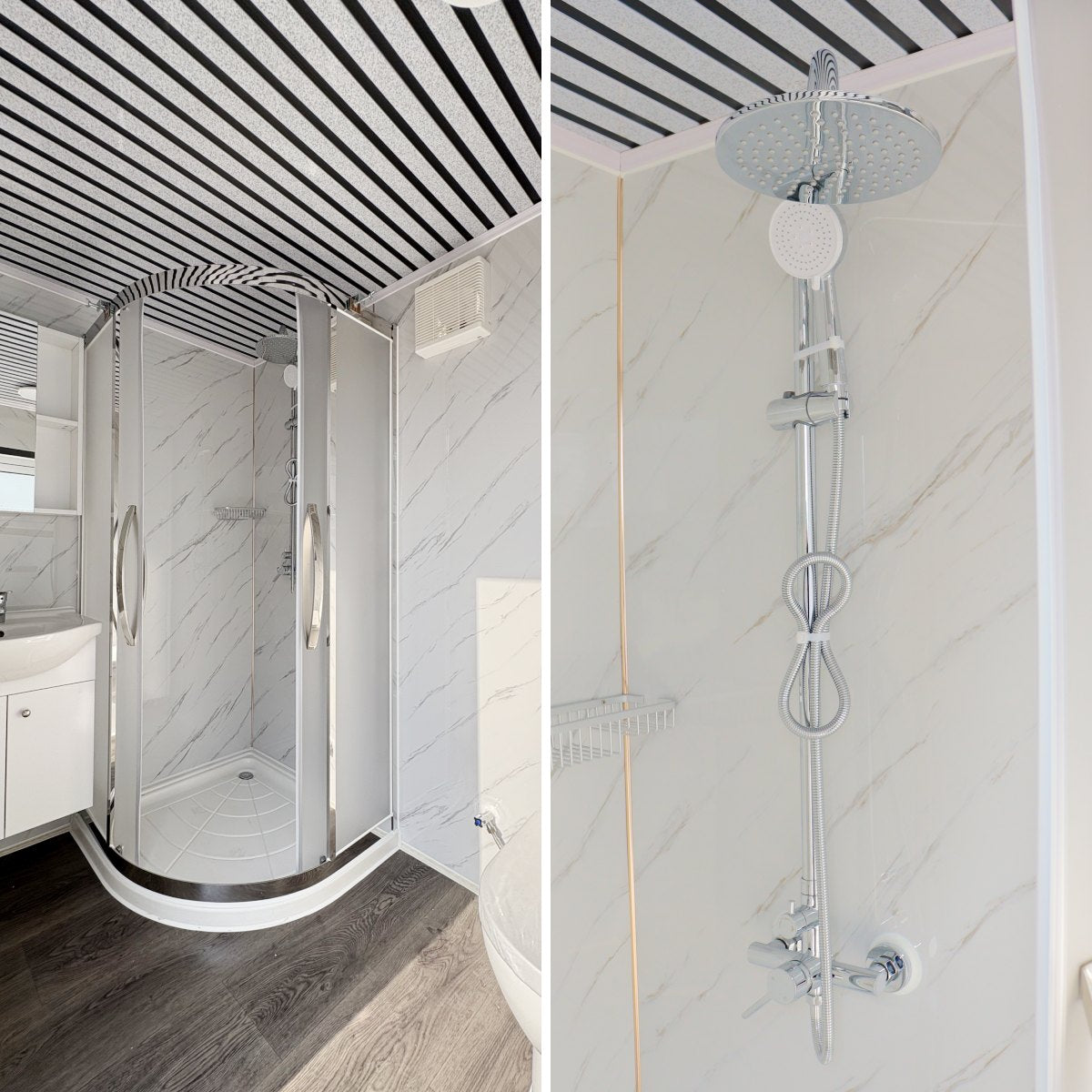 Portable Toilet with Acrylic Shower Room