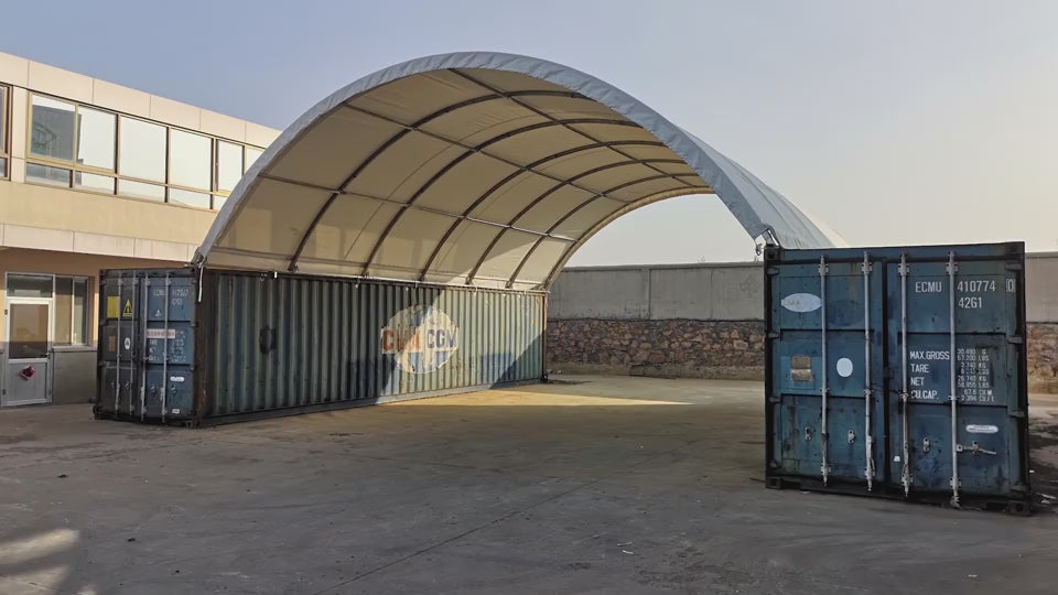 Gold Mountain Shipping Container Canopy Shelter 20'x40'