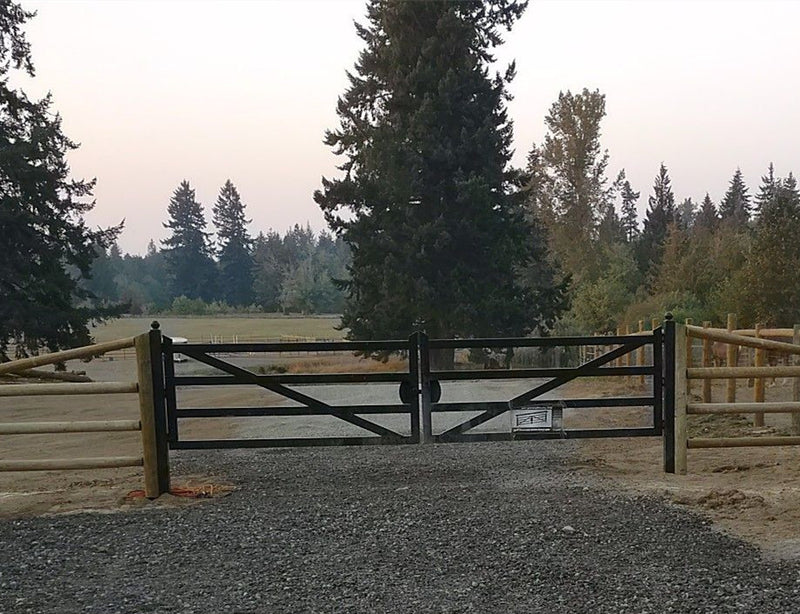 Chery Industrial 20ft Farm Metal Driveway Gate with Diagonal Tubes