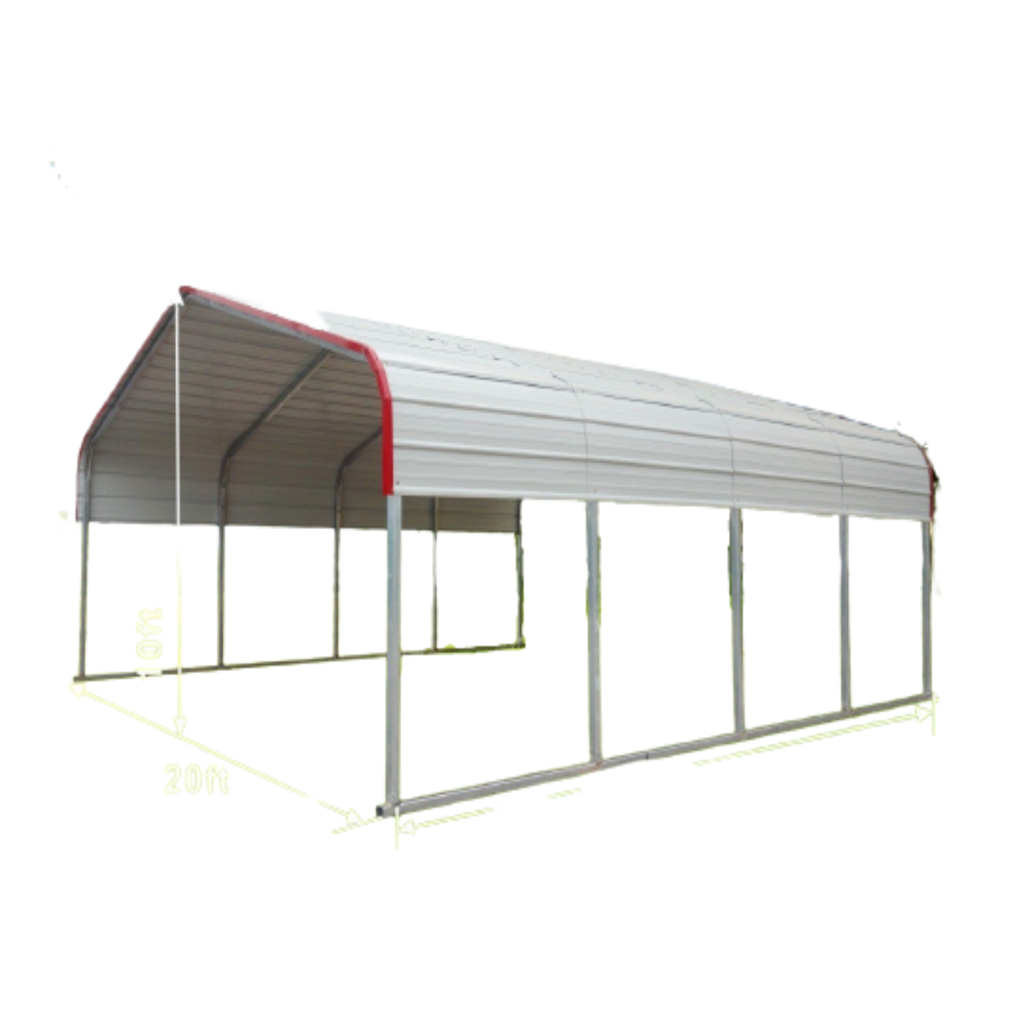 Classic Steel Carport 20'W x 20'L