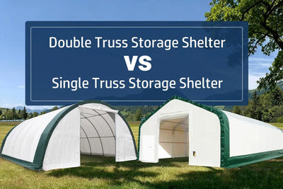 double truss storage shelter vs single truss storage shelter