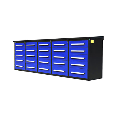 10' Heavy Duty Workbench with 25 Drawers#color_blue