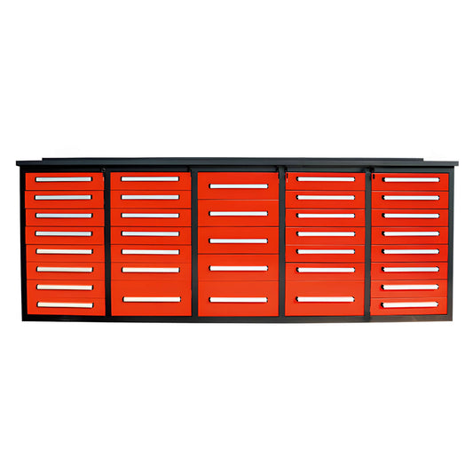 10FT workbench with 35 drawers#Color_red