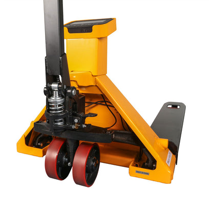 Manual Pallet Jack with Digital Scale | 45" x 27.7" Forks | PU Wheels | 5500 lbs. Capacity