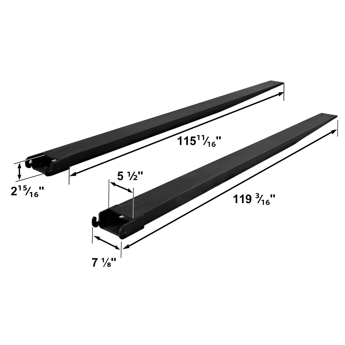 10 ft forklift extension#color_black#length_10ft