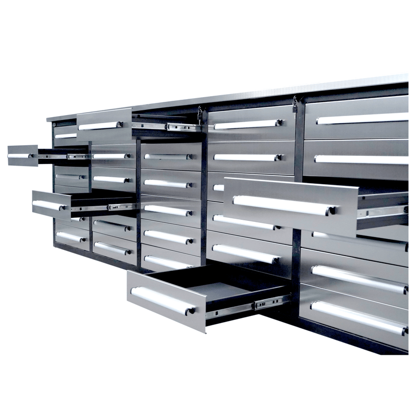 Chery Industrial 10ft Storage Cabinet with 30 Drawers