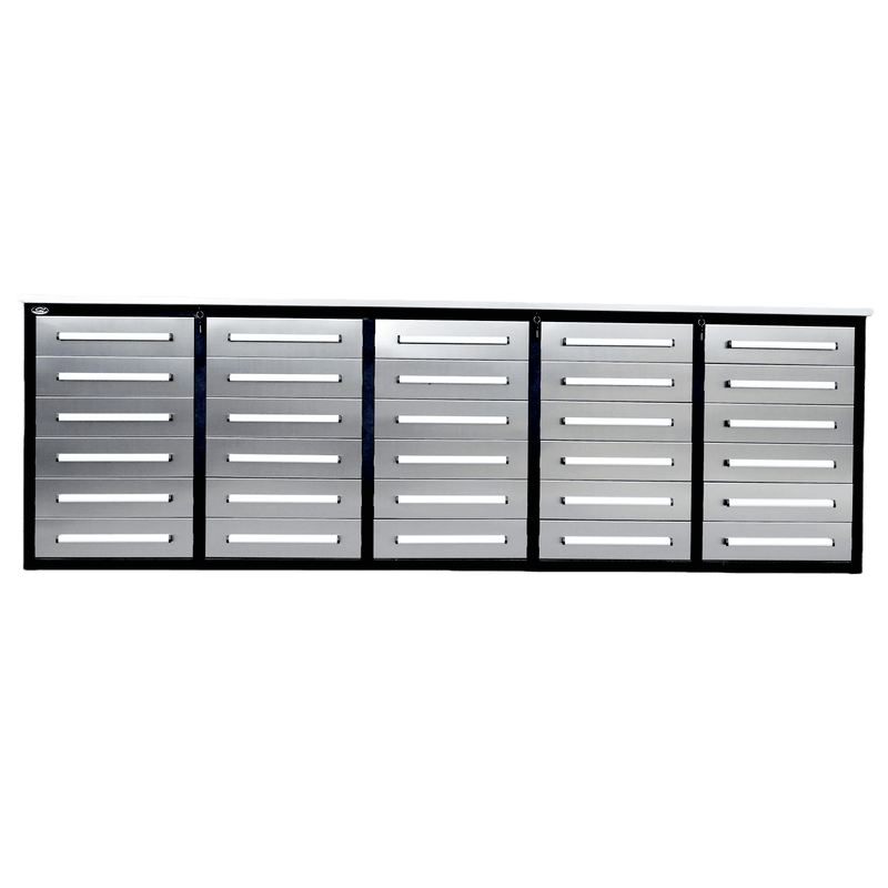 Chery Industrial 10ft Storage Cabinet with 30 Drawers