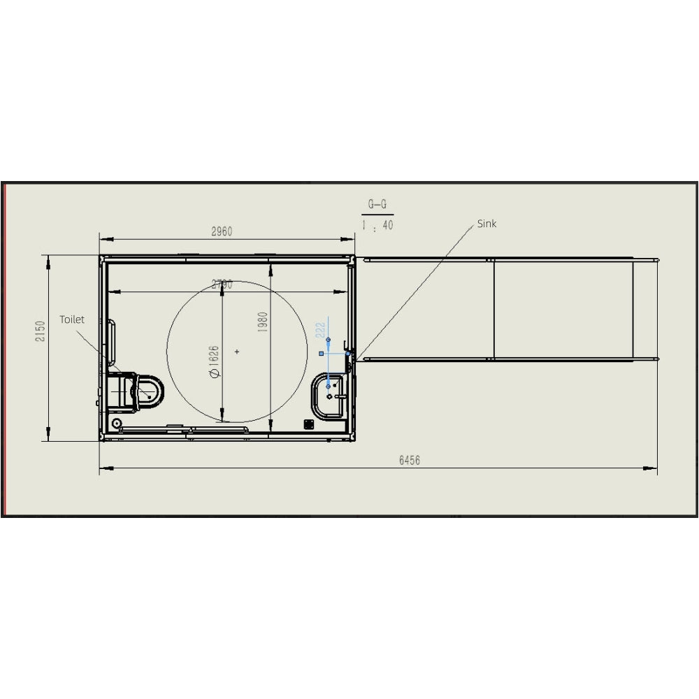 10ft Handicap-Accessible Portable Toilet