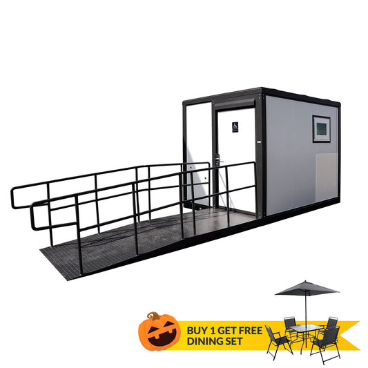 10ft Handicap-Accessible Portable Toilet with Shower