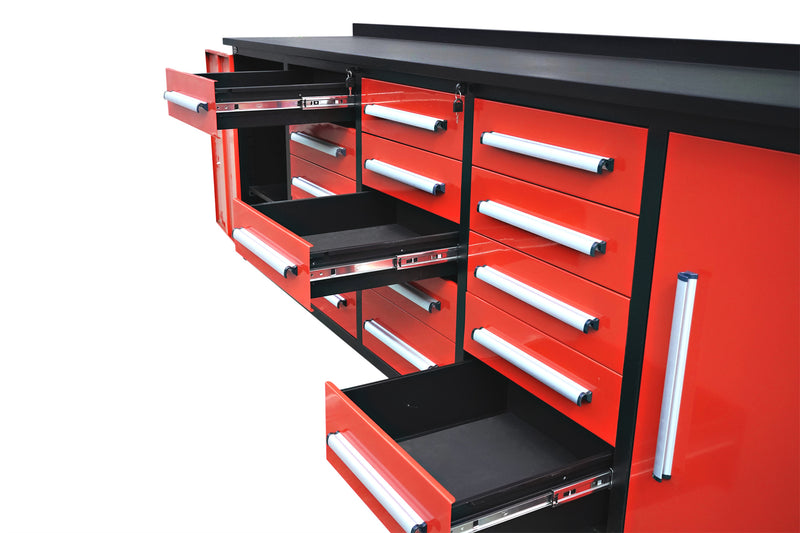 10ft Storage Cabinet (15 Drawers & 2 Cabinets)