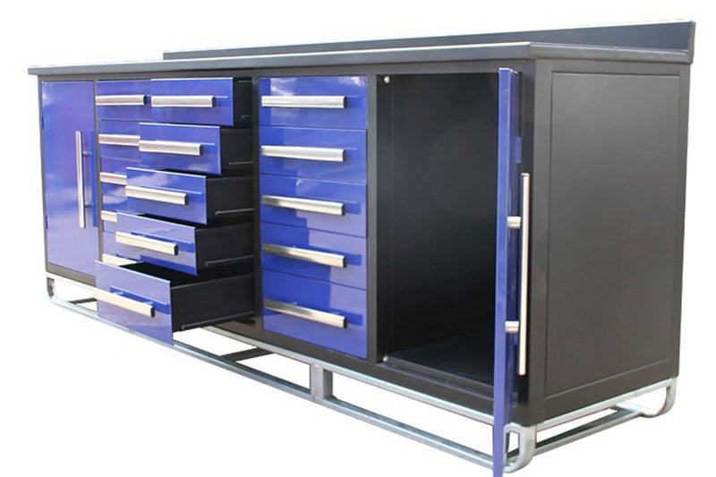 10ft Storage Cabinet (15 Drawers & 2 Cabinets)