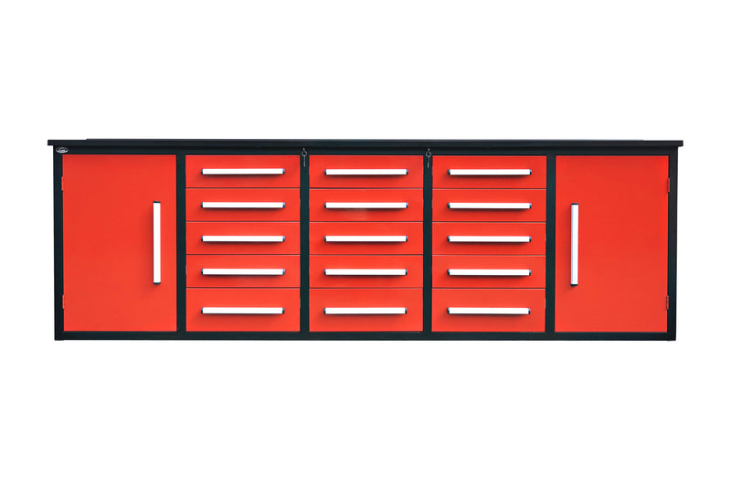 10ft Storage Cabinet (15 Drawers & 2 Cabinets)