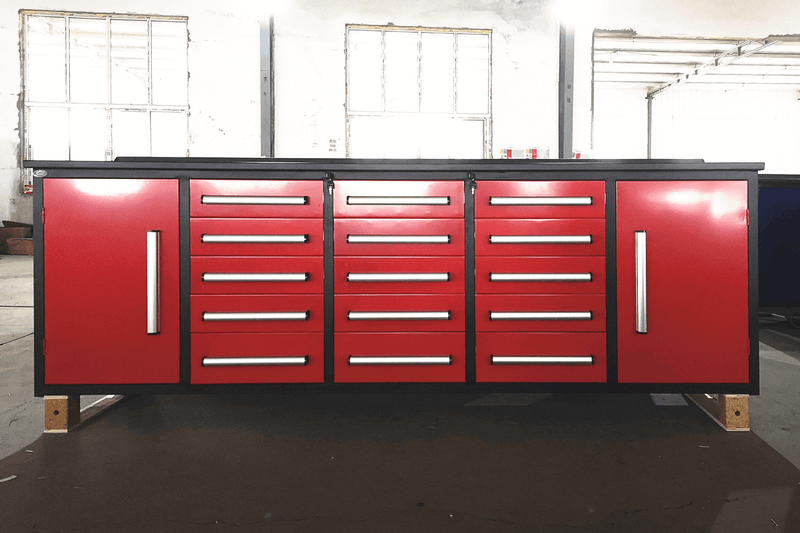 10ft Storage Cabinet (15 Drawers & 2 Cabinets)