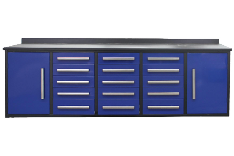 10ft Storage Cabinet (15 Drawers & 2 Cabinets)