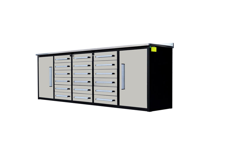10ft Storage Cabinet with 18 Drawers