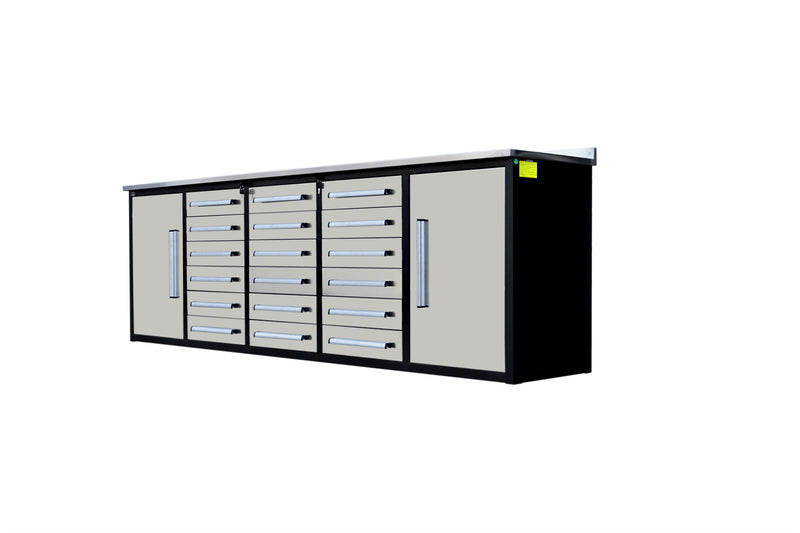 10ft Storage Cabinet with 18 Drawers