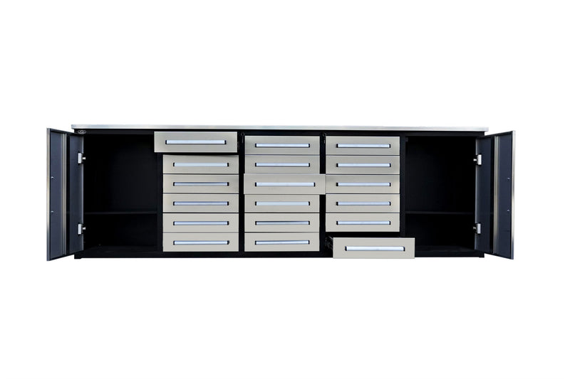 10ft Storage Cabinet with 18 Drawers