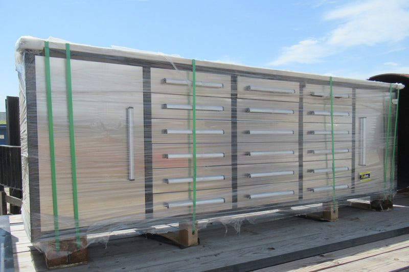 10ft Storage Cabinet with 18 Drawers