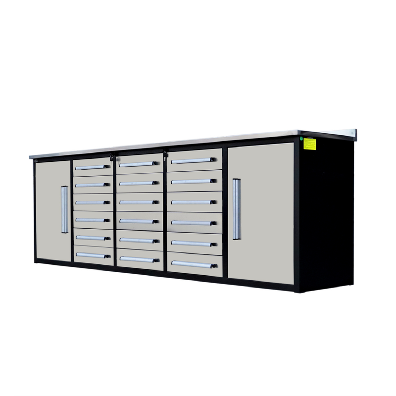 10ft Storage Cabinet with 18 Drawers