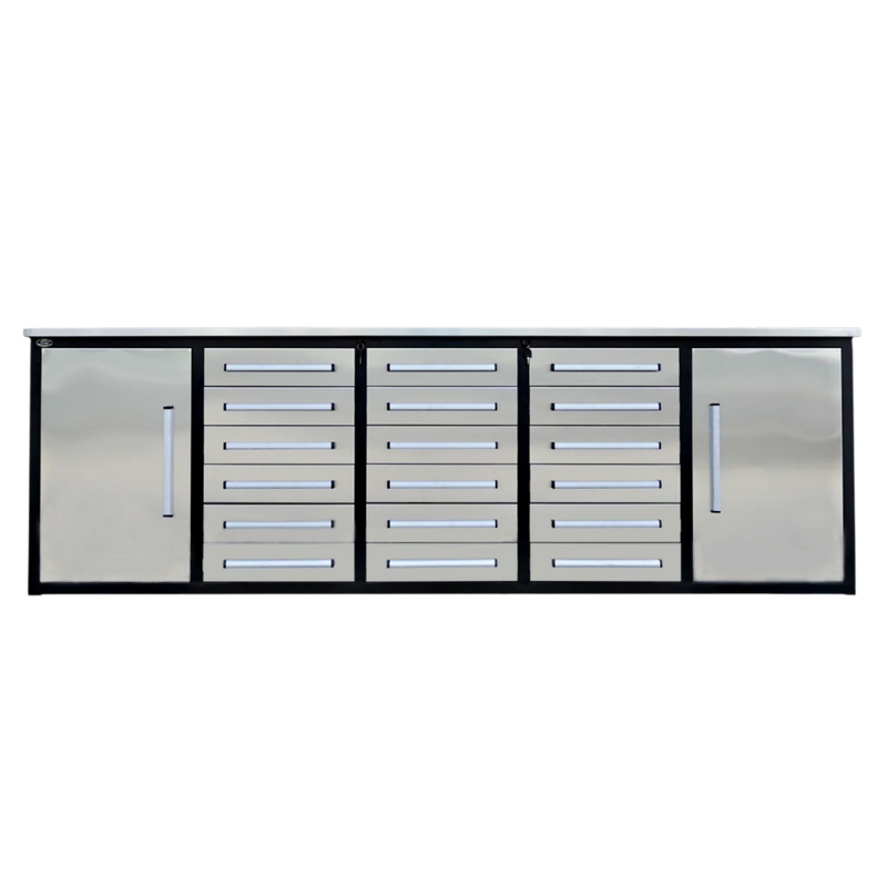 10ft Storage Cabinet with 18 Drawers