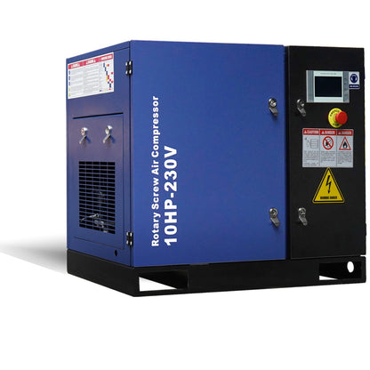10HP Rotary Screw Air Compressor – 34 CFM, 125 PSI, 230V 3-Phase 60HZ