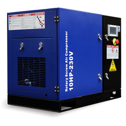 10HP Rotary Screw Air Compressor – 34 CFM, 125 PSI, 230V 3-Phase 60HZ