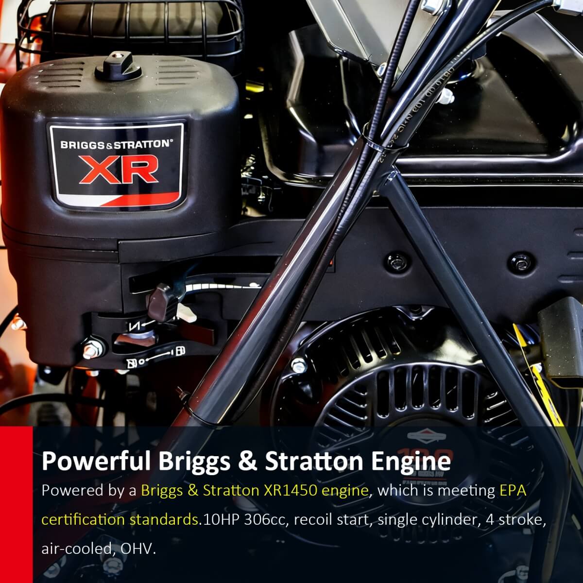 1100lbs Capacity 10HP Gas Powered Track Mini Dumper